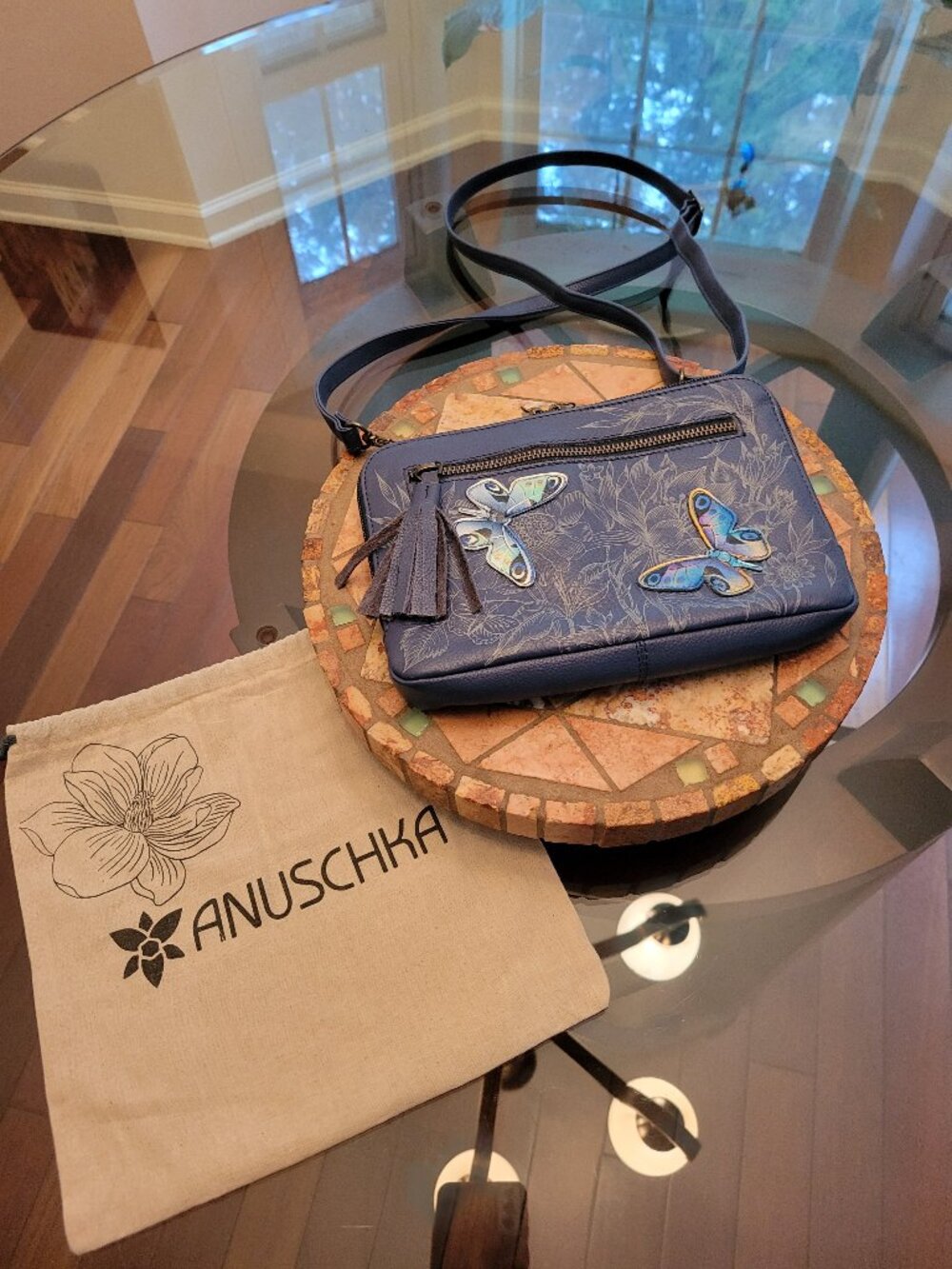 Anuschka Genuine Leather Crossbody Bag